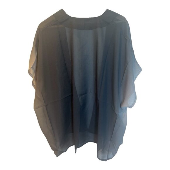 Colleen Lopez Women's Printed Topper Duster Kimono Size Medium Black Gray NWOT - Picture 3 of 7